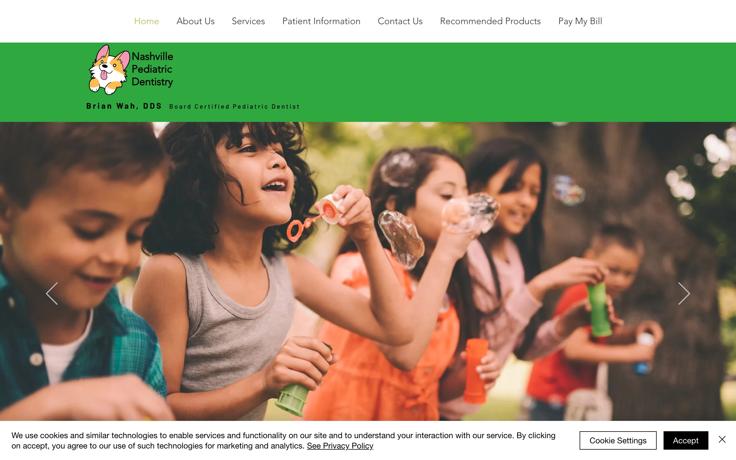 Nashville Pediatric Dentistry old website